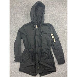 Alpha‎ Industries Inc Diplomat Fishtail Parka Women's XS Black Black Hooded Zip